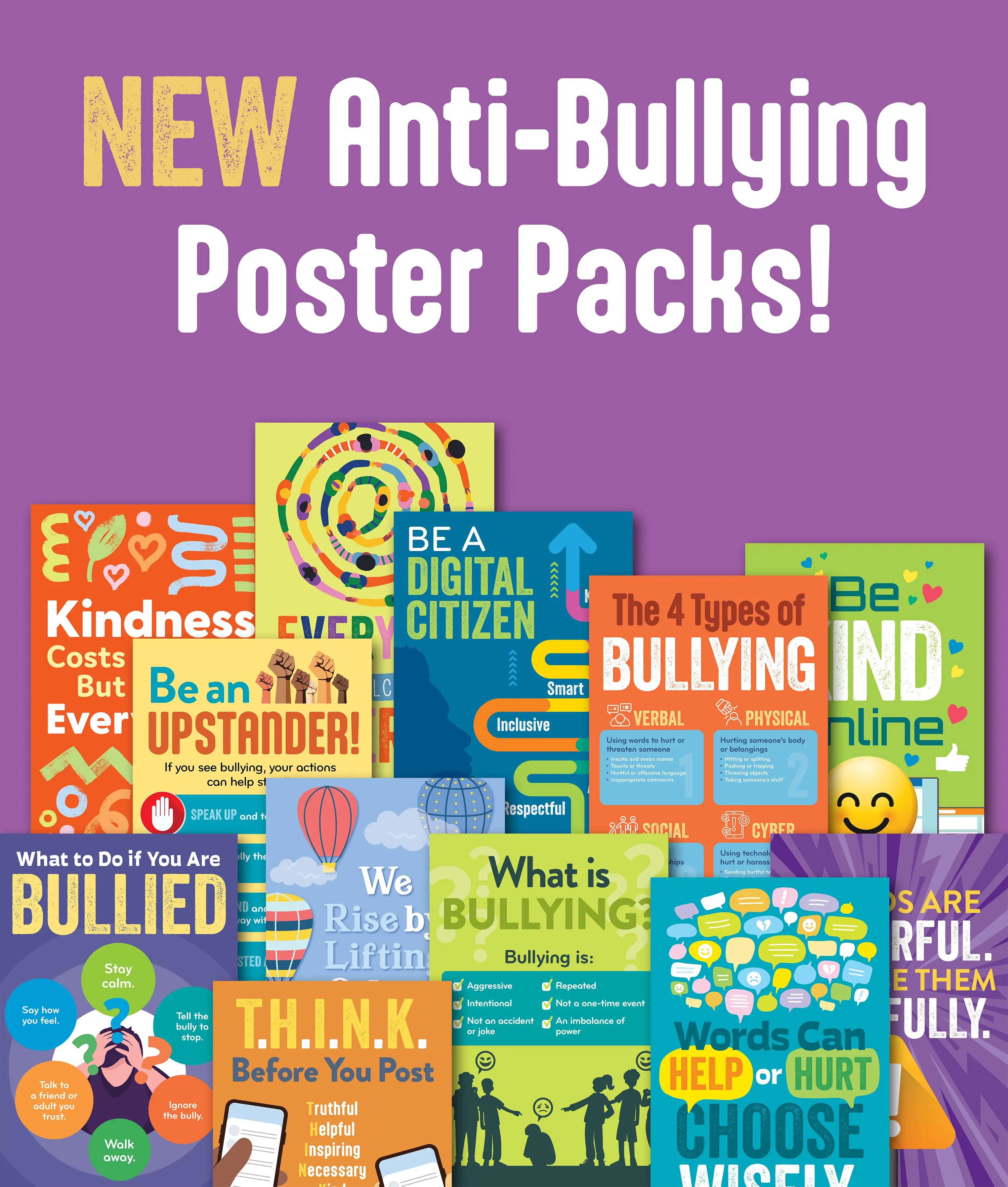 NEW Anti-Bullying Poster Packs!