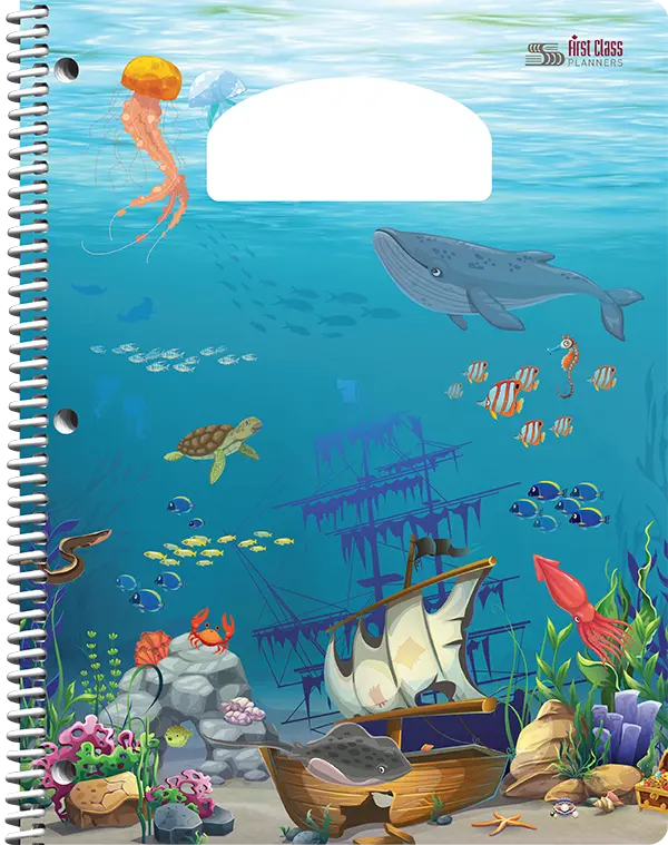 PiQ Potential Standard school agenda cover choices - Under the Sea