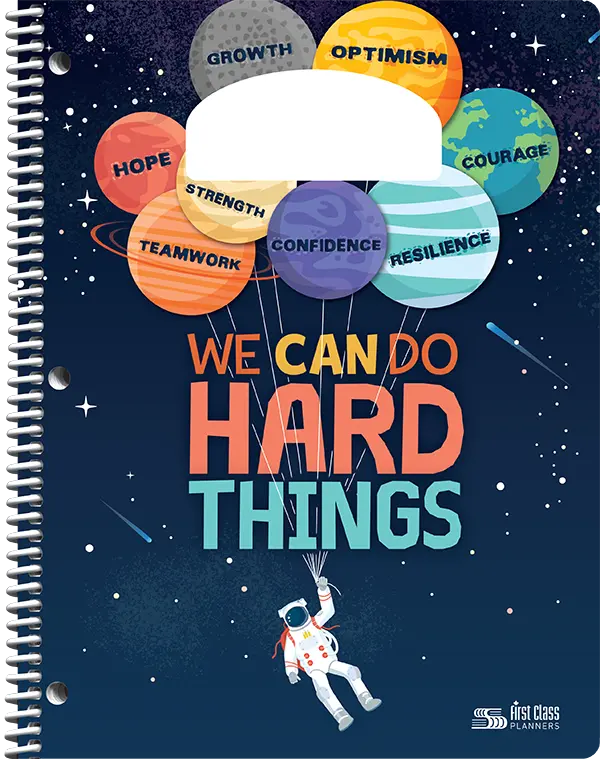 PiQ Potential Standard school agenda cover choices - We Can Do Hard Things